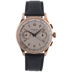 Universal Genève Pink Gold Uni-Compax wristwatch Ref 124103, circa 1950s 