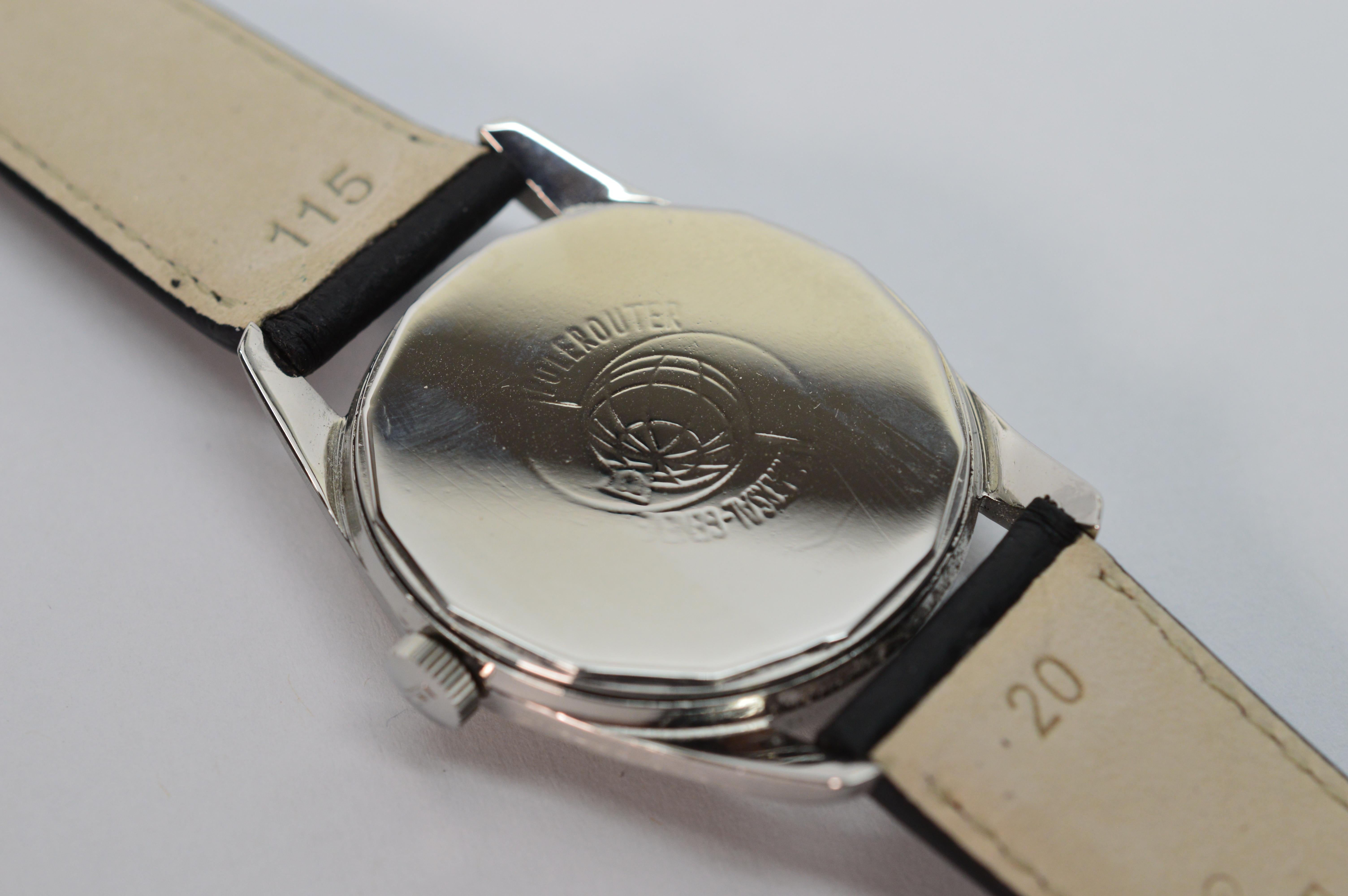 Universal Geneve Polerouter Automatic Steel Men's Wrist Watch 1