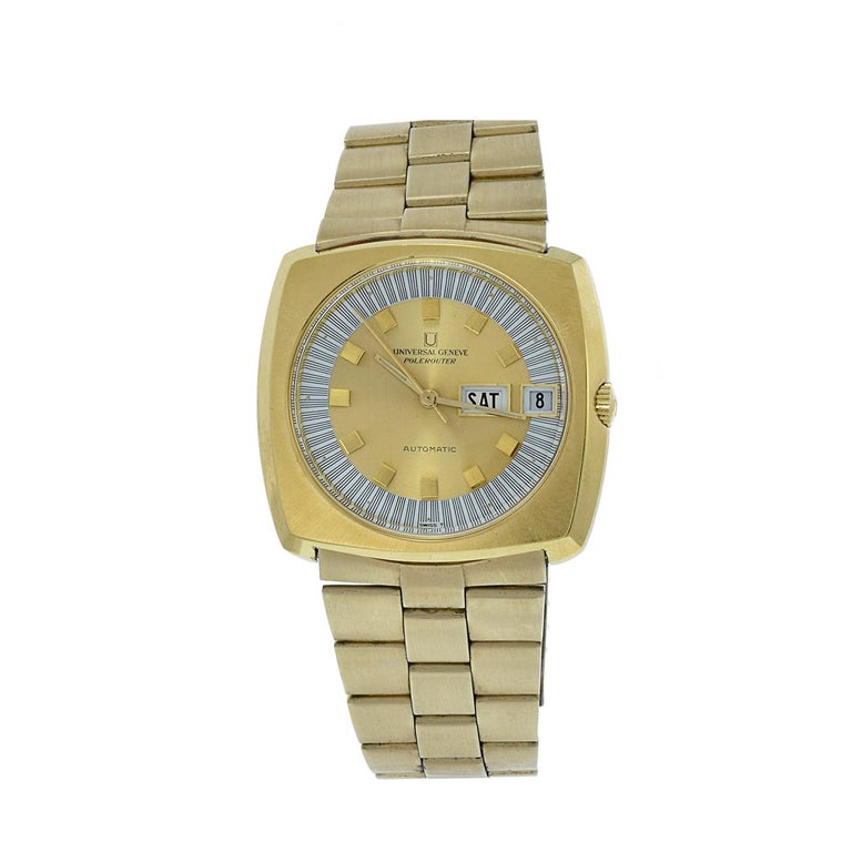 Universal Geneve Polerouter Day Date For Sale at 1stDibs gold polerouter universal geneve polerouter date automatic universal geneve bracelet