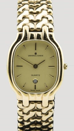 Universal Geneve Quartz Gold Toned Wristwatch