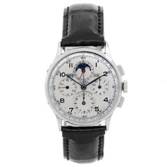 Universal Geneve Stainless steel Tri-Compax Moonphase Chronograph Wristwatch