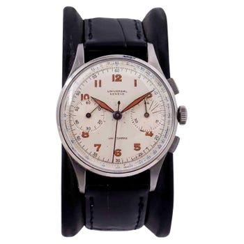 Universal Genève Stainless Steel Uni Compax Chronograph, 1940s