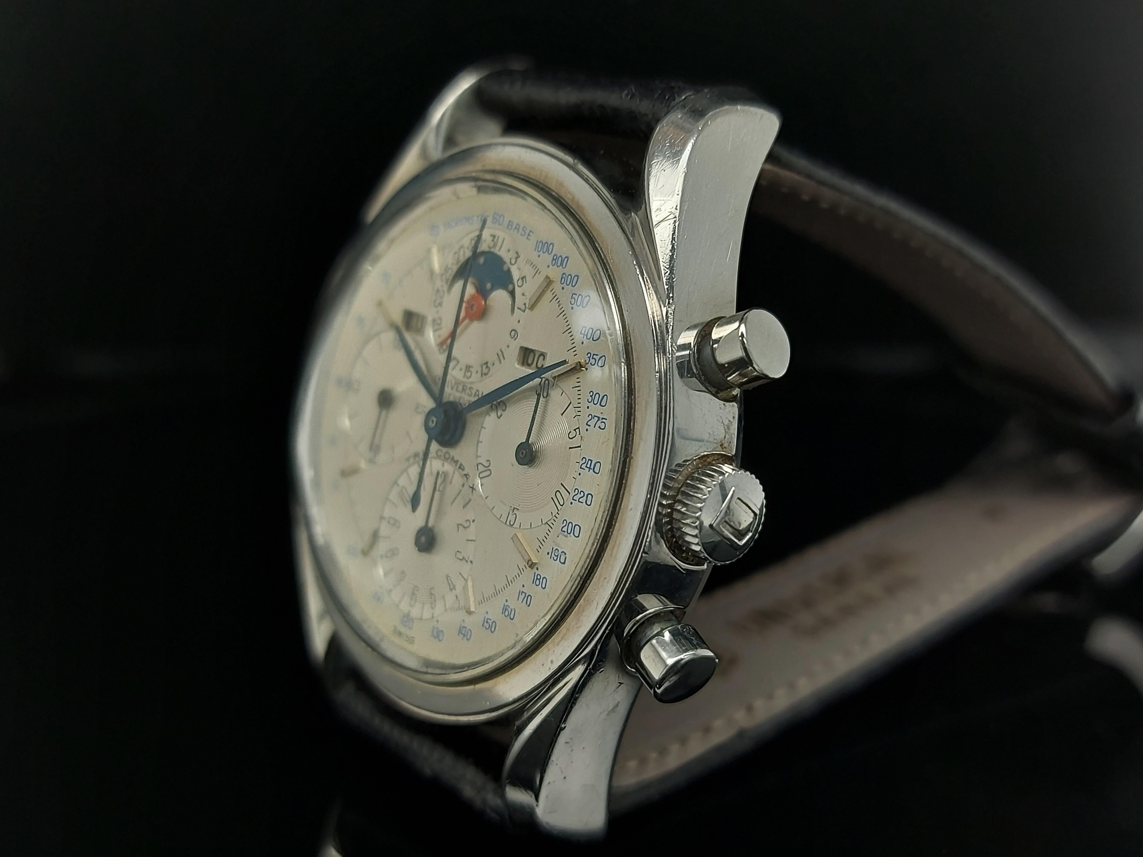 Universal Genève Tri Compax Chronograph Ref 222100, Rare Collector Watch en vente 4