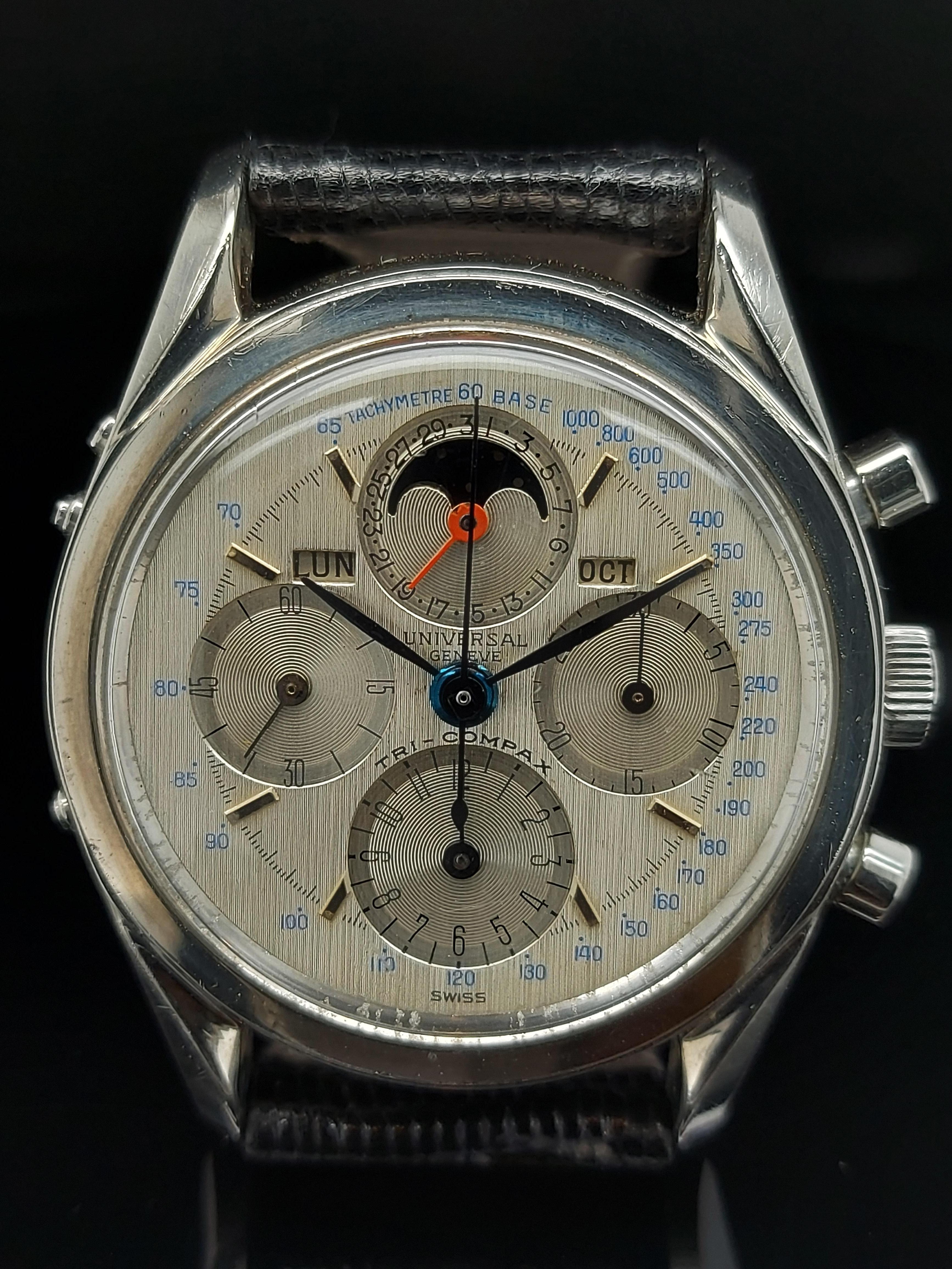Universal Genève Tri Compax Chronograph Ref 222100, Rare Collector Watch en vente 3