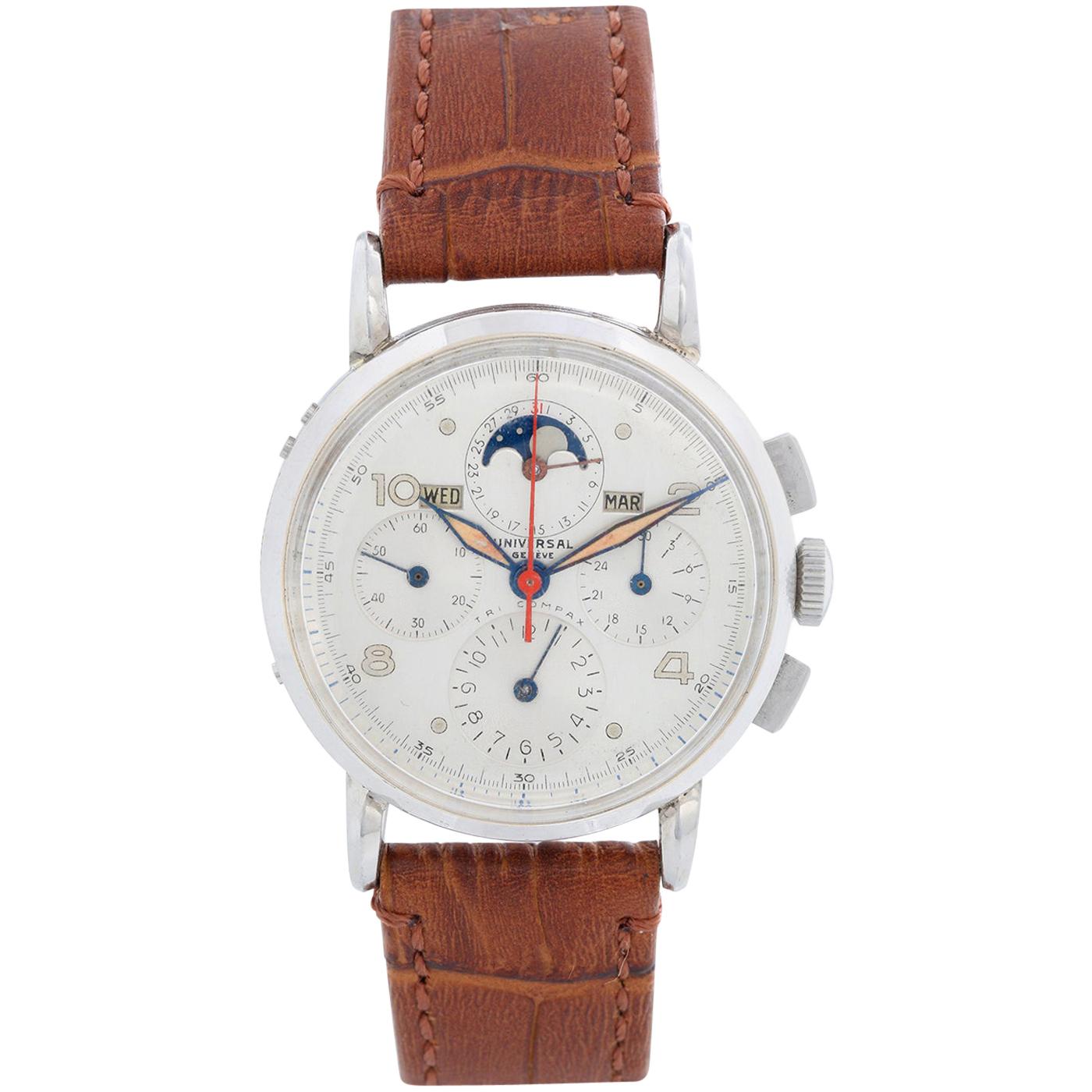 Universal Geneve Tri-Compax Moonphase Chronograph Watch