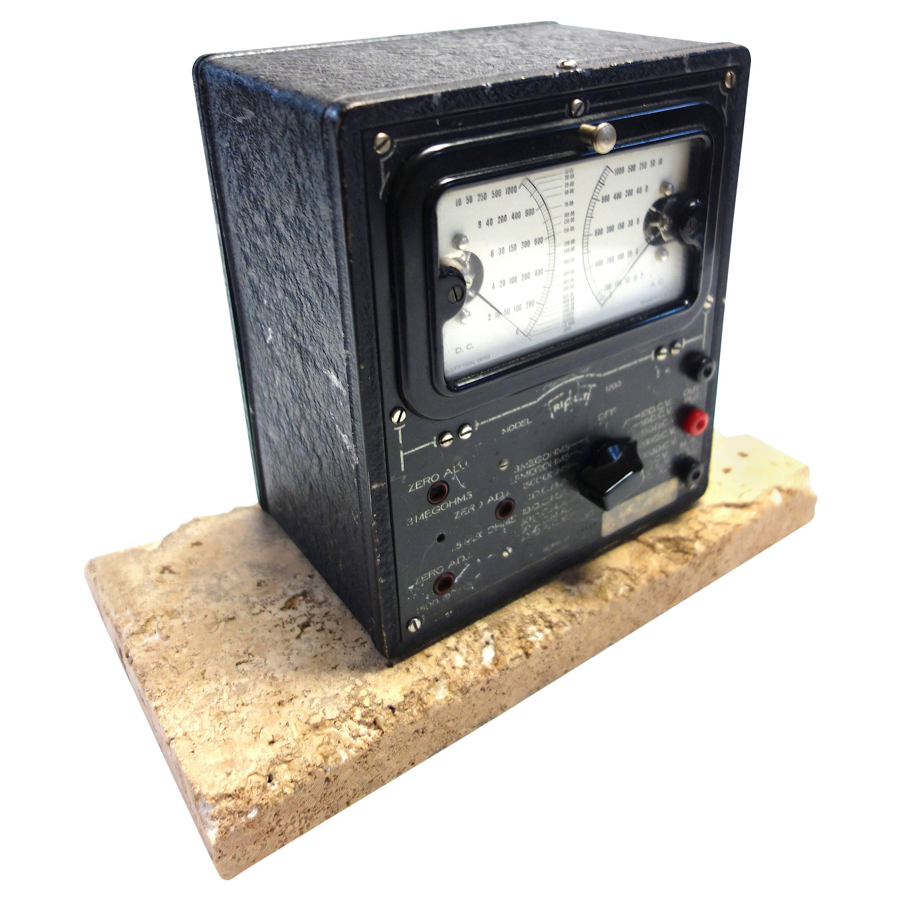 Universal Meter by Triplett, Vintage Electric Meter as Sculpture Mounted ON SALE For Sale
