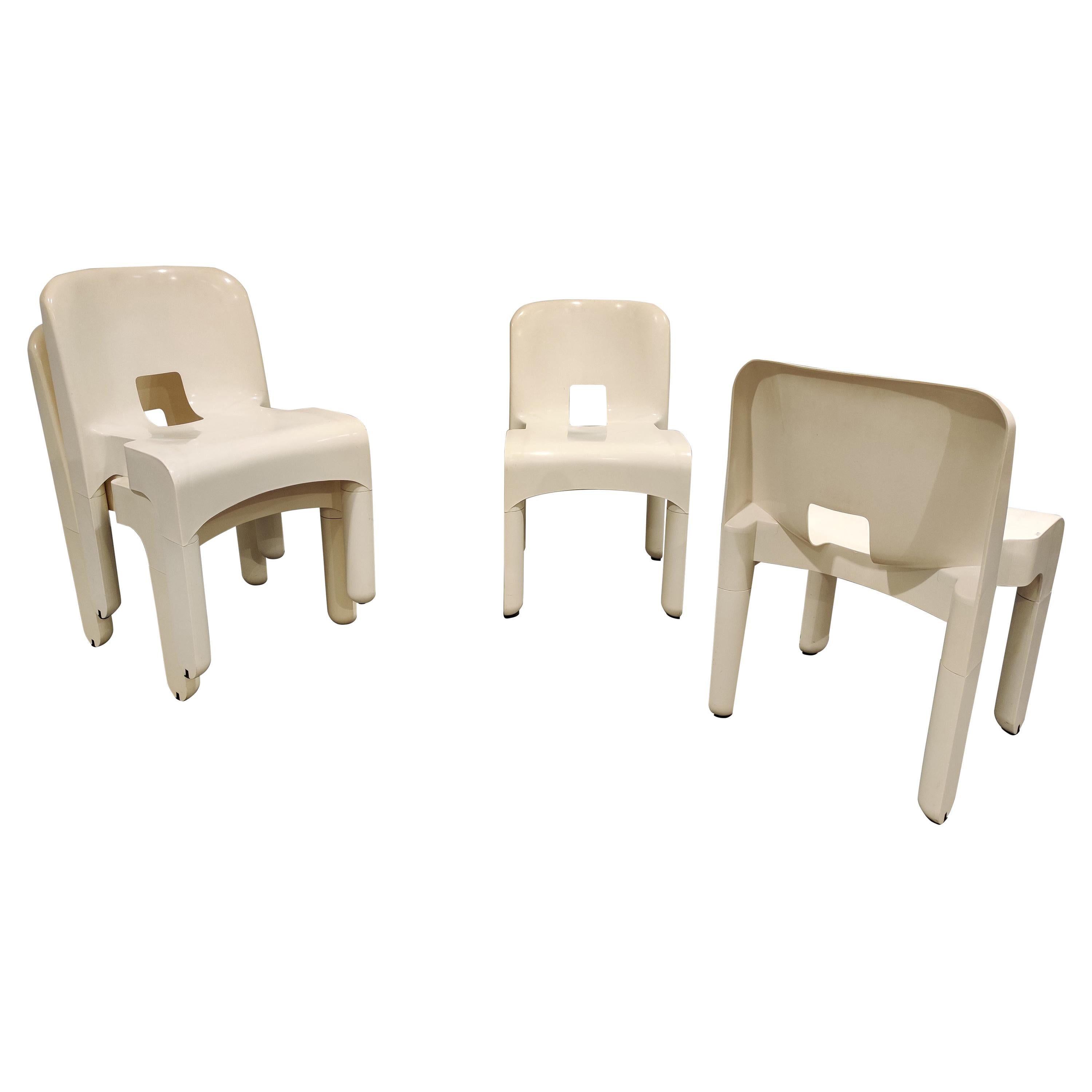 Universal Plastic Chairs Model 4869 by Joe Colombo for Kartell