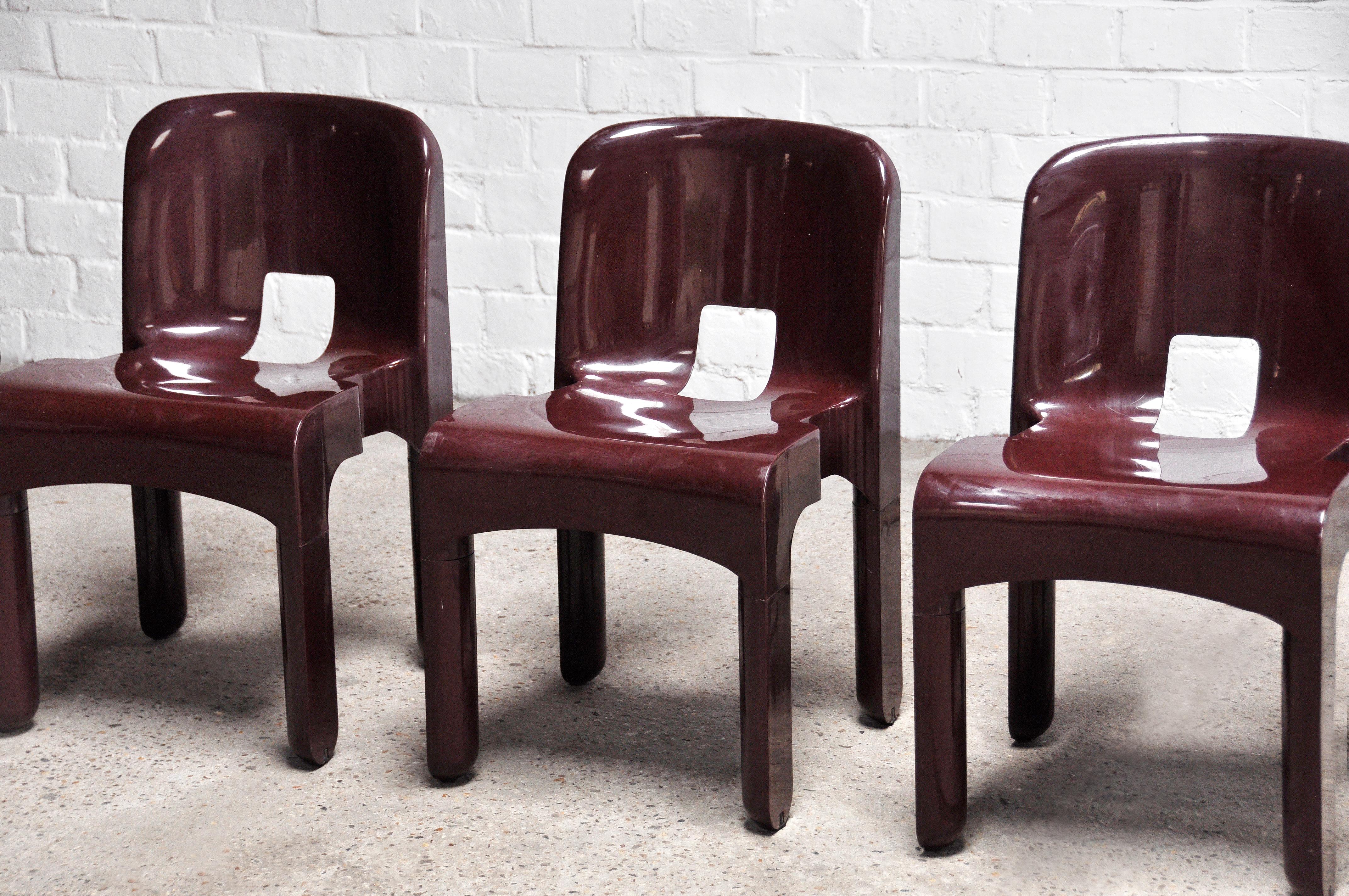 Space Age 'Universale' Chairs model 4869 by Joe Colombo for Kartell, Set of 5, 1970s