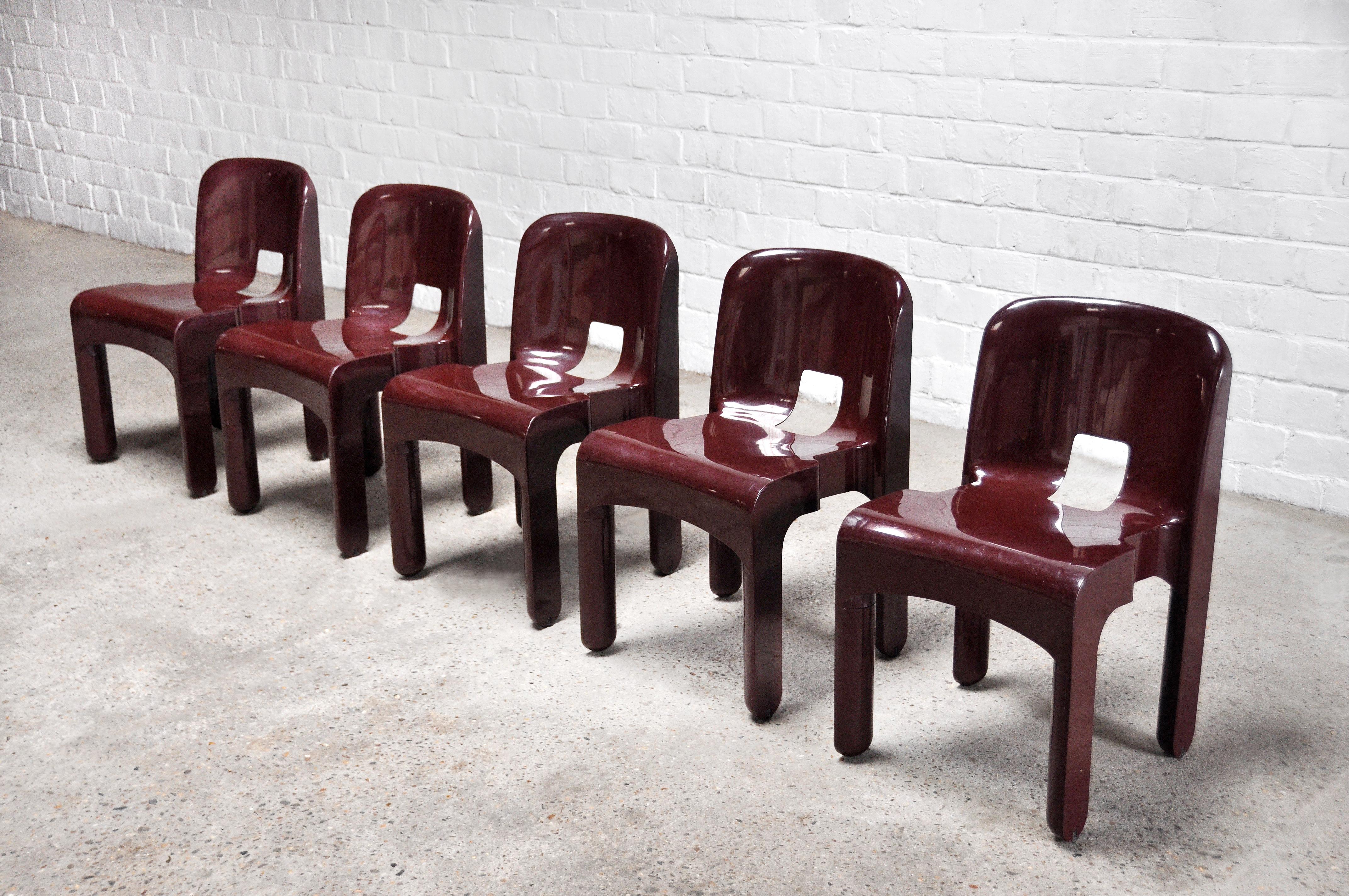 'Universale' Chairs model 4869 by Joe Colombo for Kartell, Set of 5, 1970s In Good Condition In Antwerp, Antwerp