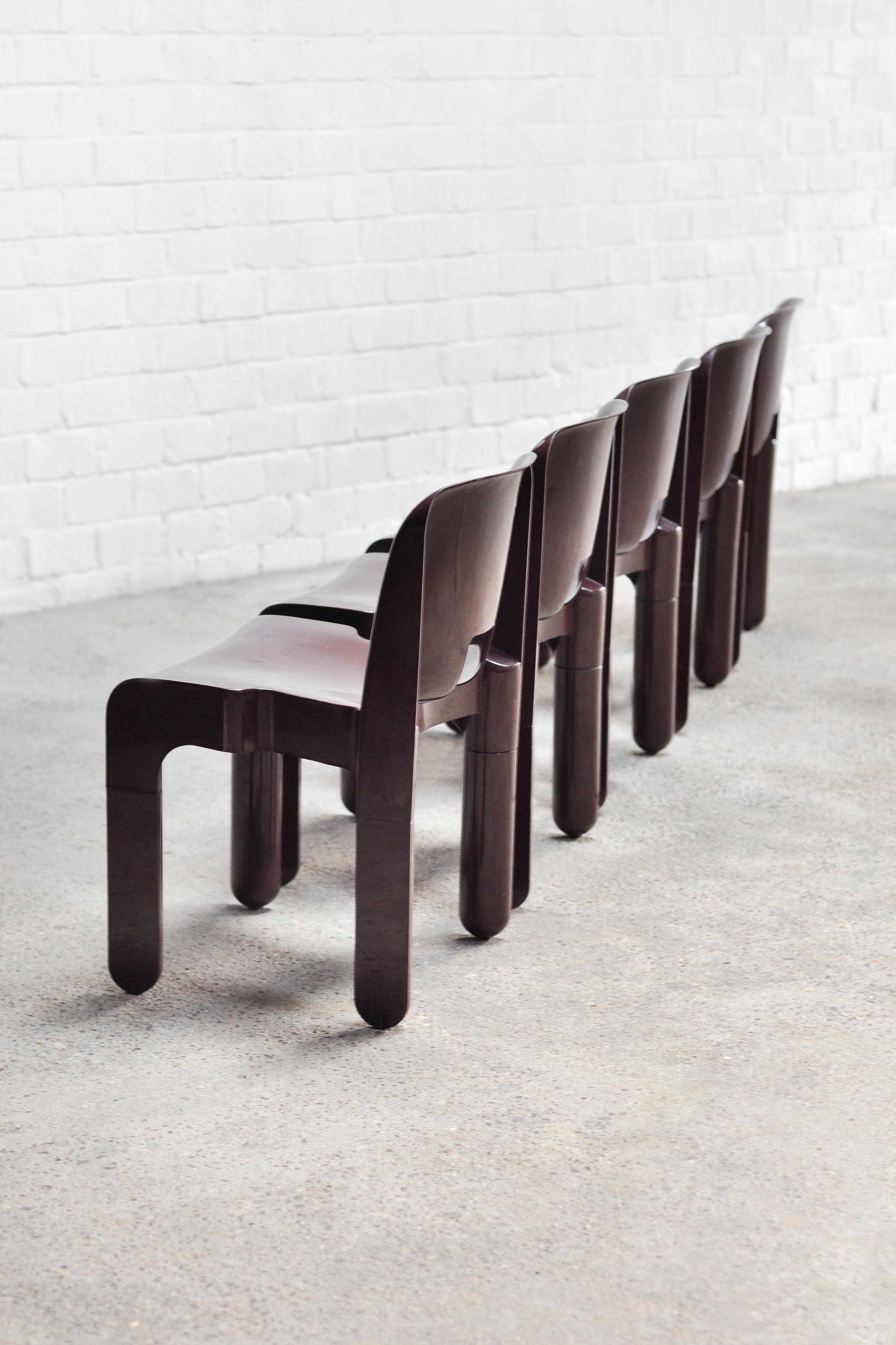 Late 20th Century 'Universale' Chairs model 4869 by Joe Colombo for Kartell, Set of 5, 1970s