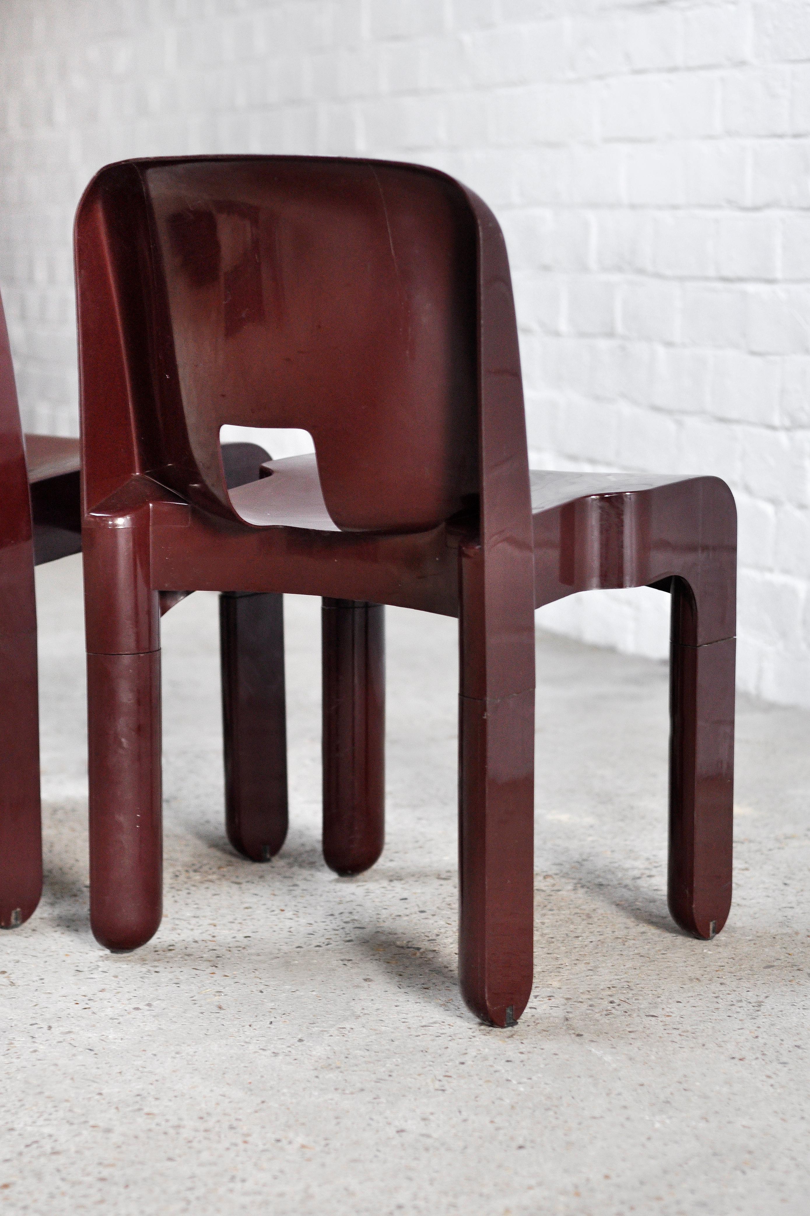 'Universale' Chairs model 4869 by Joe Colombo for Kartell, Set of 5, 1970s 2