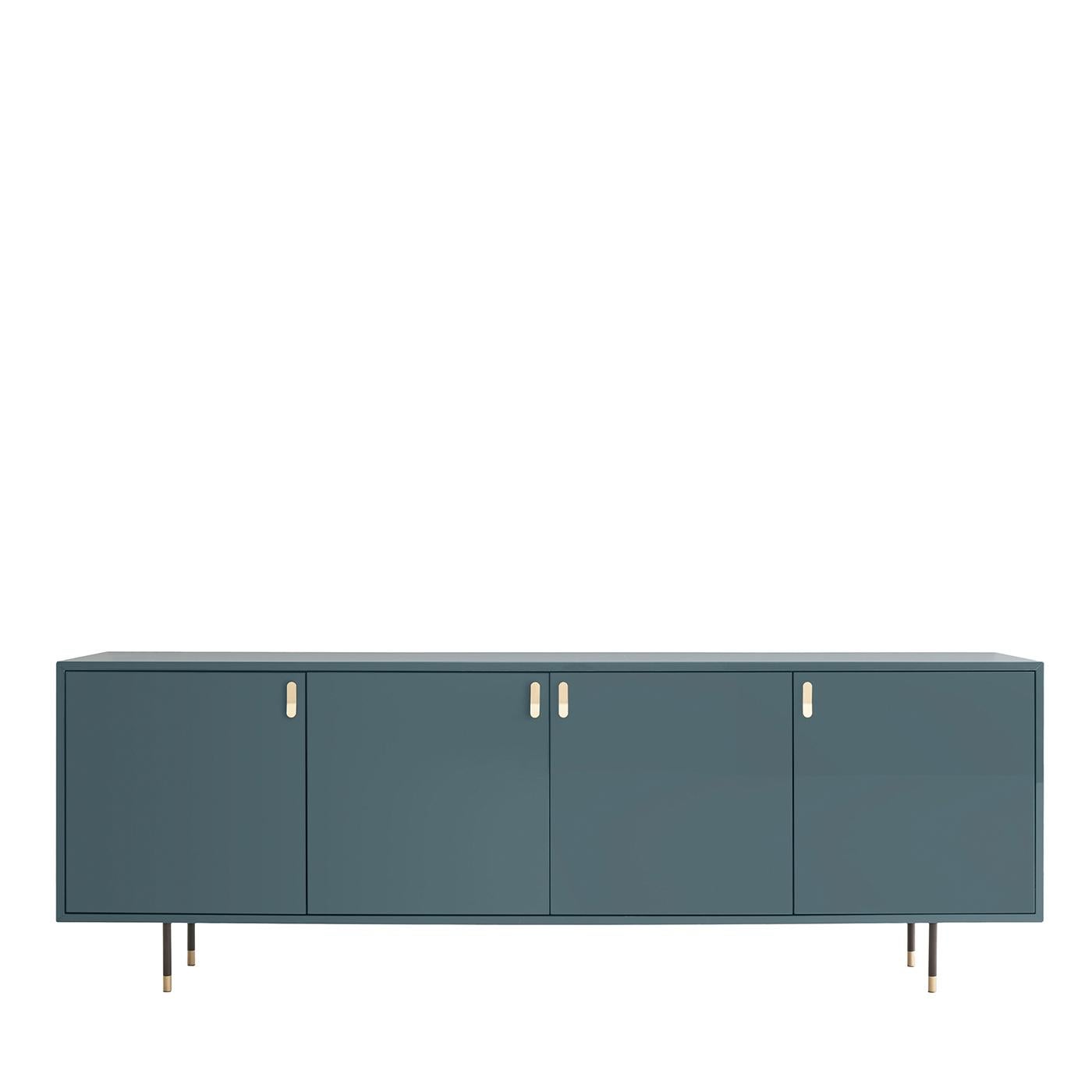 Legno Credenza Universe a 4 ante in denim-blu di Morica Design in vendita