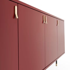 Universe 4-Door Marsala-Red Sideboard