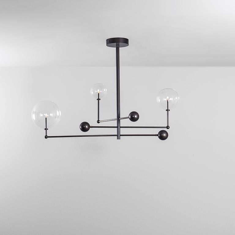 Moderno Lampadario Universe Black Gunmetal di Schwung in vendita