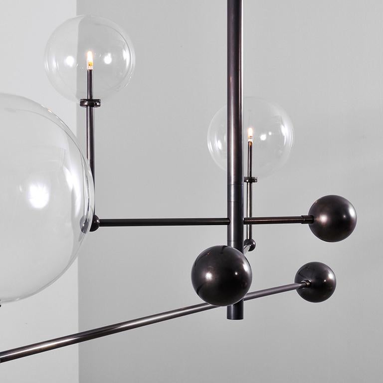 Metallo Lampadario Universe Black Gunmetal di Schwung in vendita