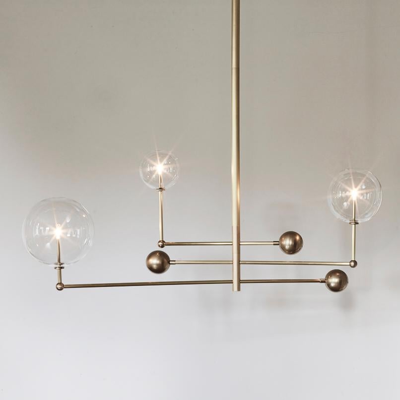 Universe Brass Chandelier by Schwung For Sale 5