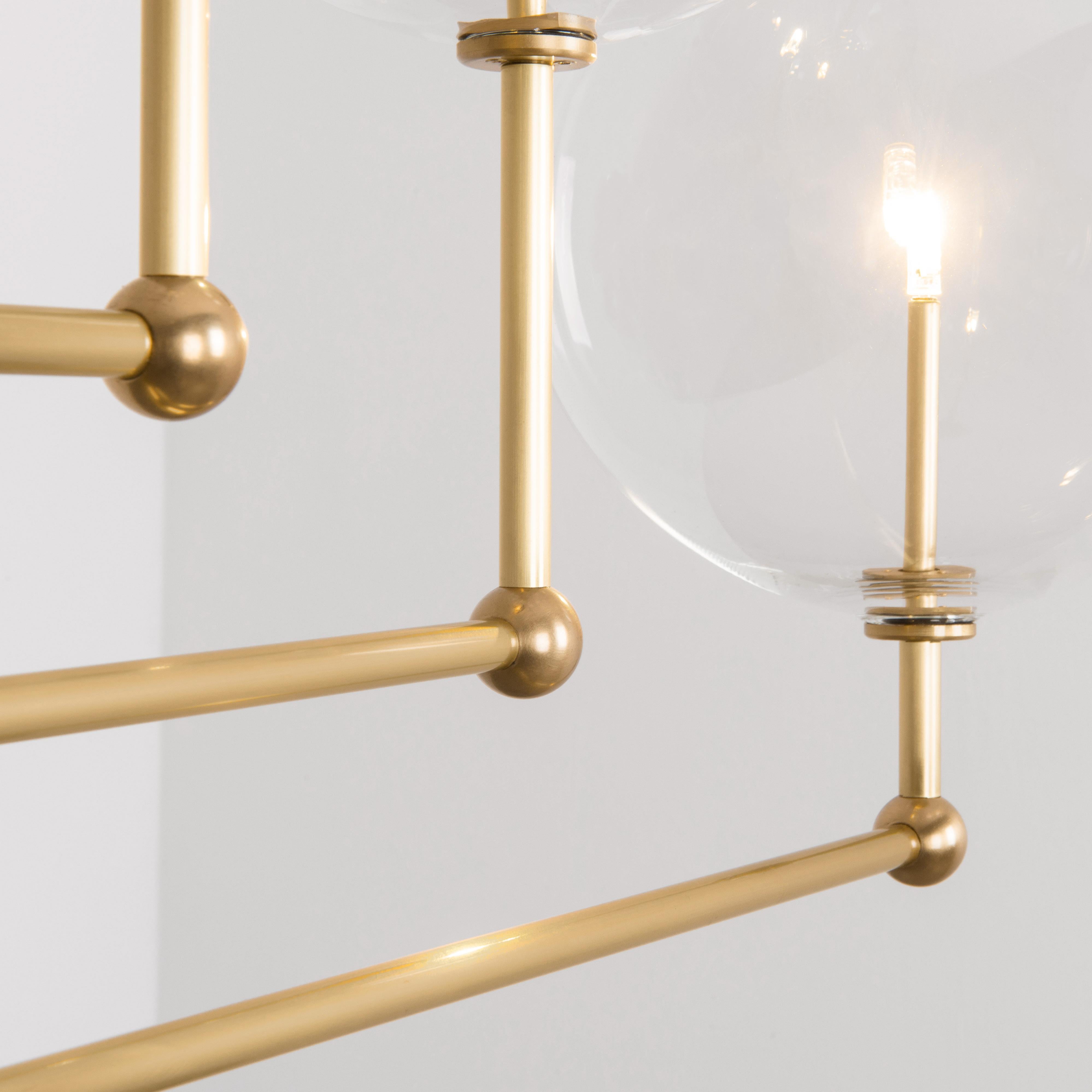 Universe Brass Chandelier by Schwung For Sale 3