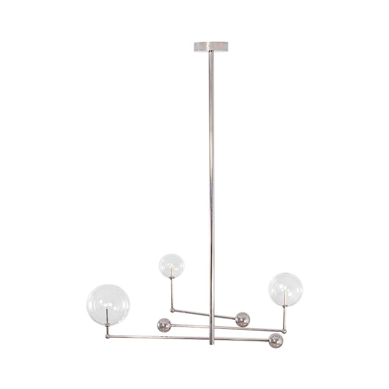 Lampadario Universe in nichel lucido di Schwung