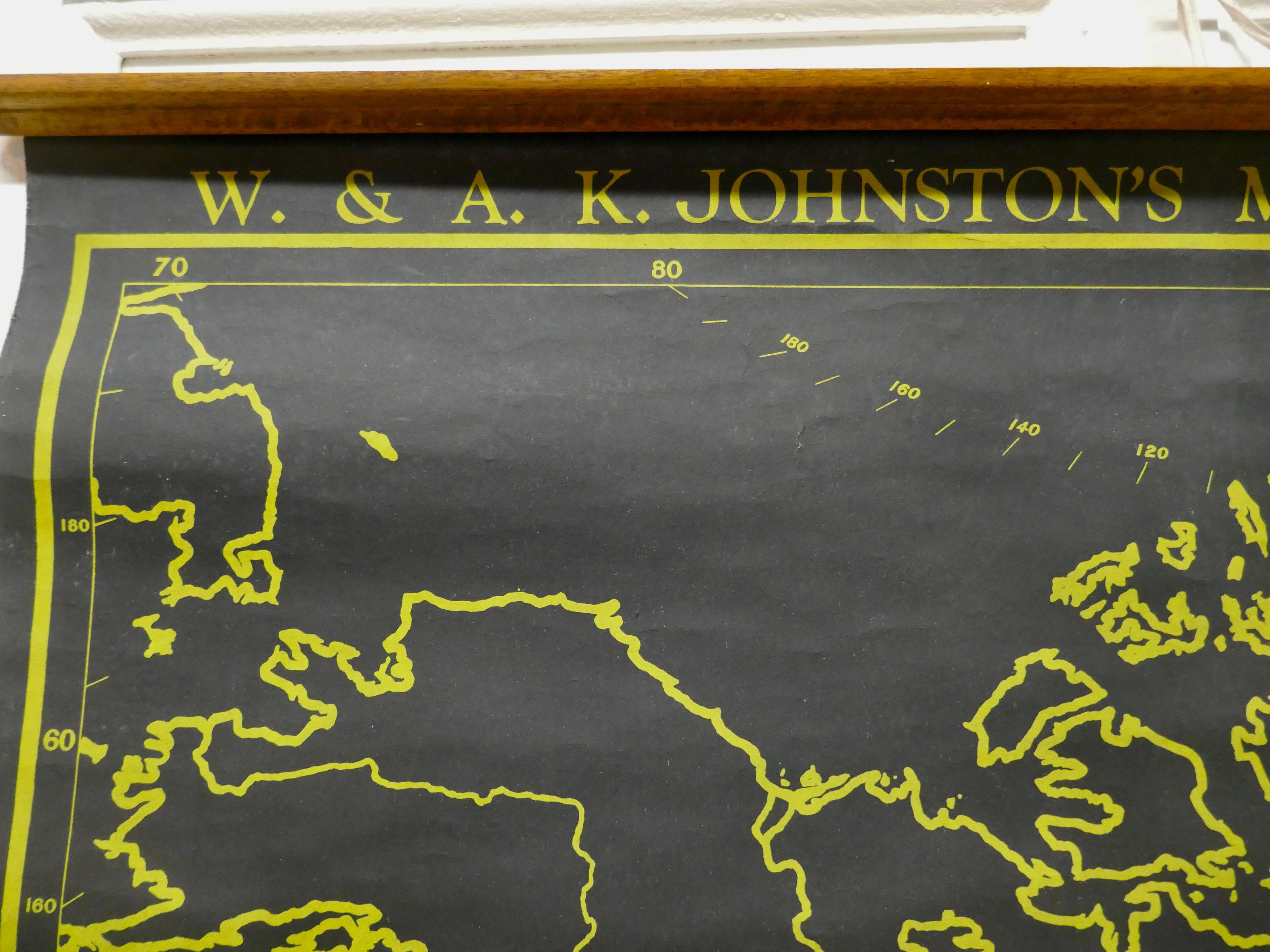 University Chart “Black Map of North America  In Good Condition For Sale In Chillerton, Isle of Wight