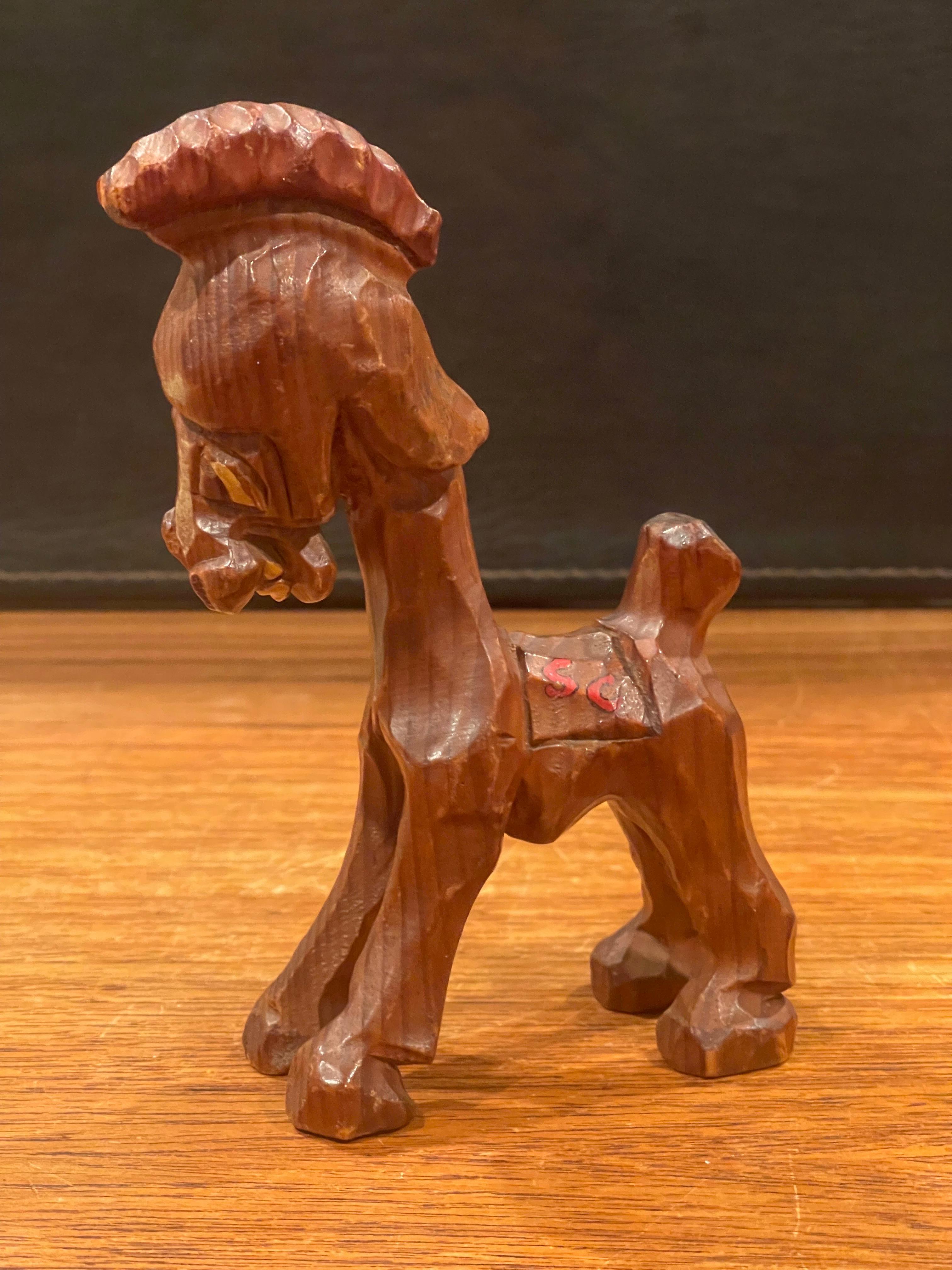 Reisender Mascot-Holzschnitzerei von Carter Hoffman, University of Southern California (amerikanisch) im Angebot