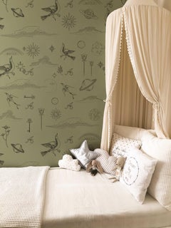 Universo Verde Salvia Wallpaper, Les Petits Collection
