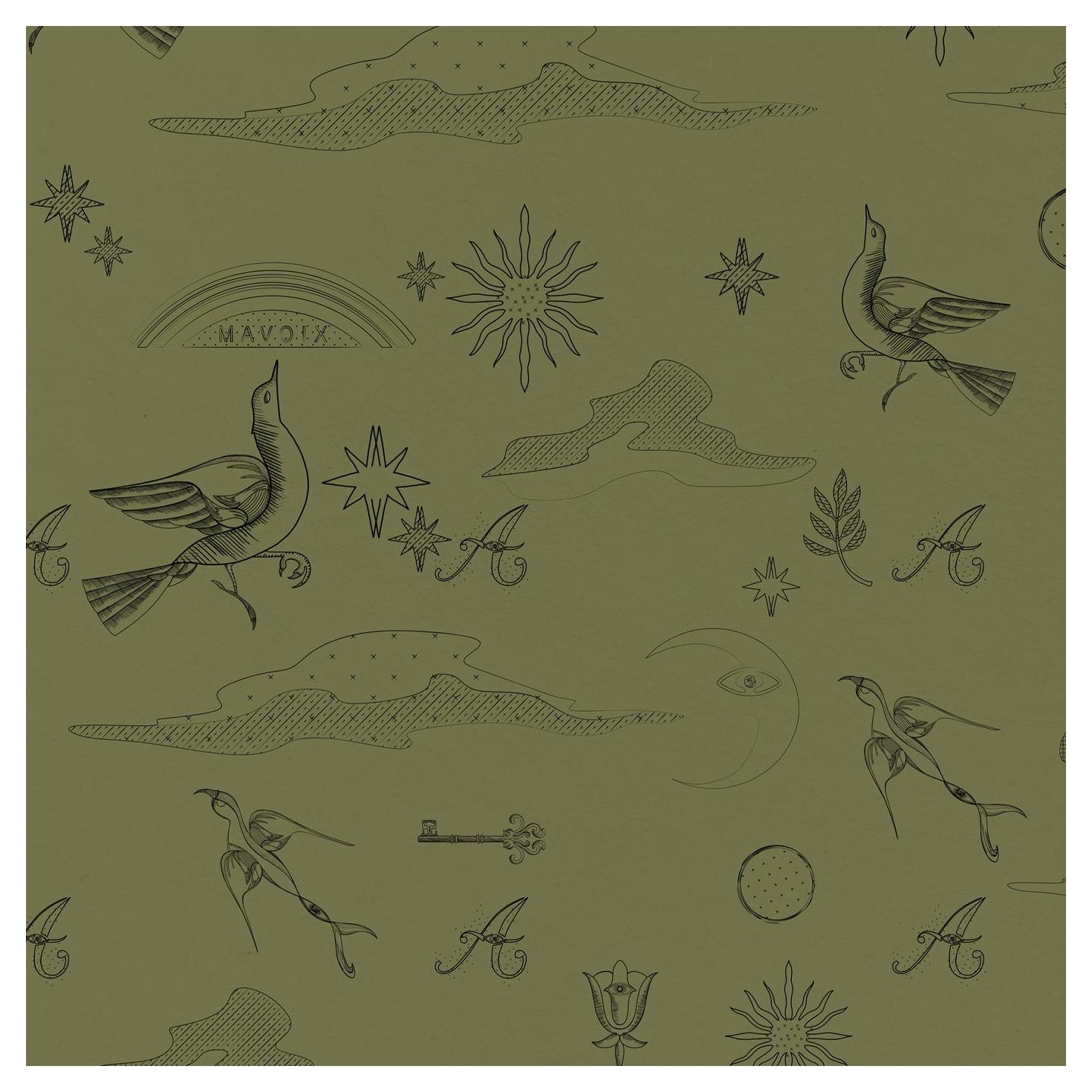 Papier peint Universo Verde Salvia - Collection Les Petits