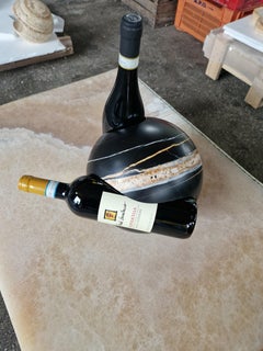 "UNIVERSO" Wineholder by Luca Semprebon (Nero Portoro, Sahara Noir, Italy)