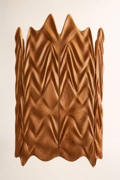 Unkindness Carved Oak Wood Cabinet by Xavier Loránd