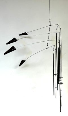 Unknown American Artisan Modern Steel Kinetic Mobile, Circa 1970s