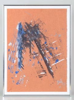 Unknown artist. Abstract composition. Mixed media on paper. 1964