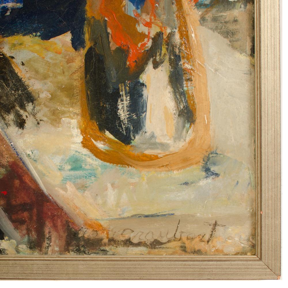 20th Century Abstract Still life, Oil on Canvas Circa Mid 20th century. Signed Rose Graubart For Sale