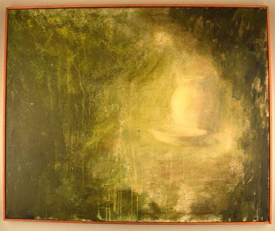 Unknown artist. Composition. Oil on canvas, late 20th century.
Indistinctly signed.
In very good condition.
Measures: 100 x 81 x 1 cm.