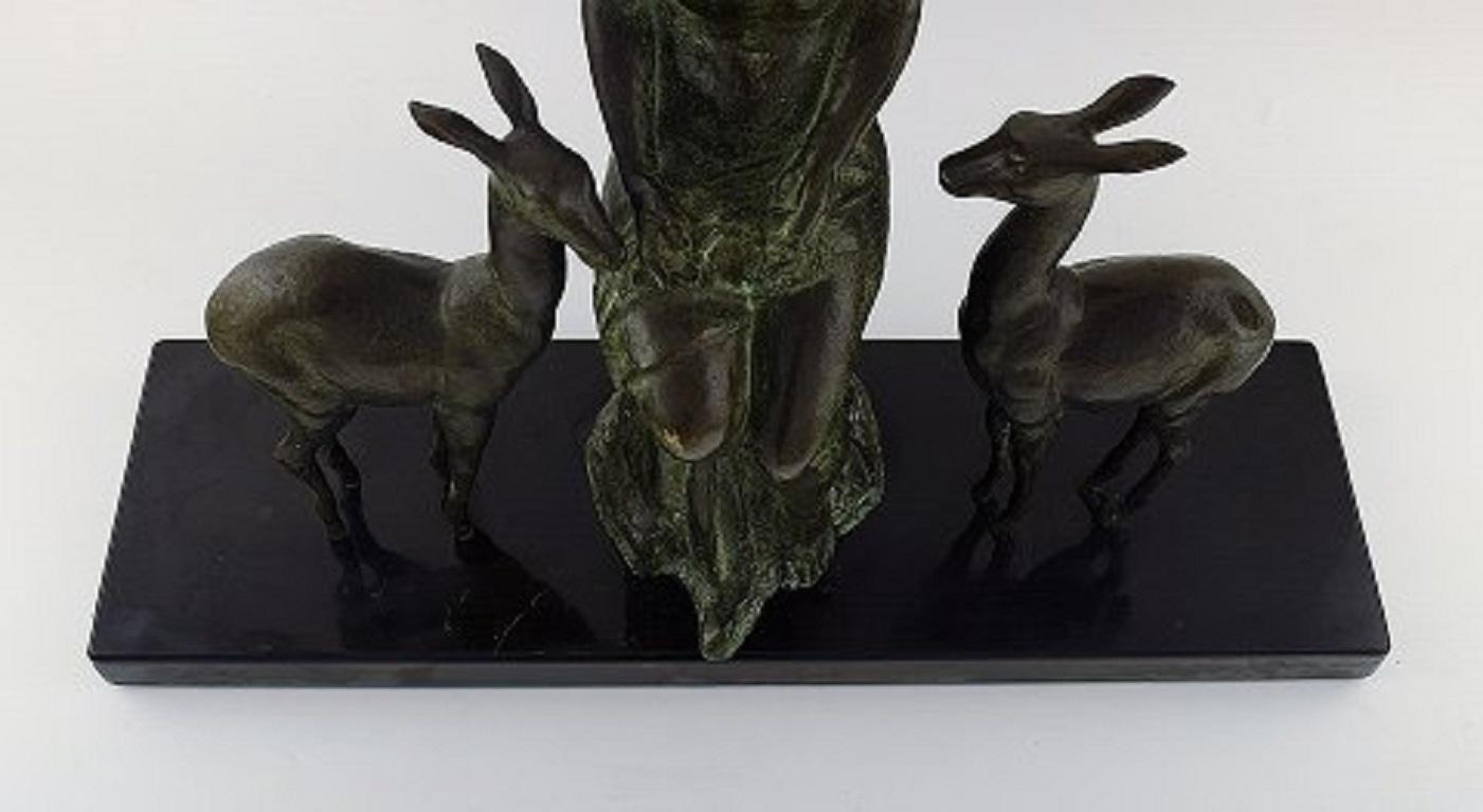 Unknown Artist, Large French / Belgian Art Deco Sculpture in Solid Bronze 6