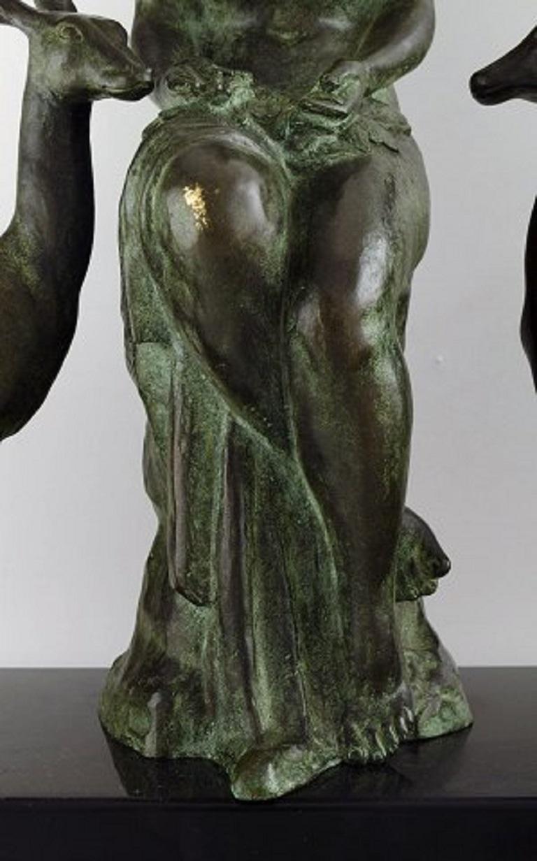 Unknown Artist, Large French / Belgian Art Deco Sculpture in Solid Bronze 2