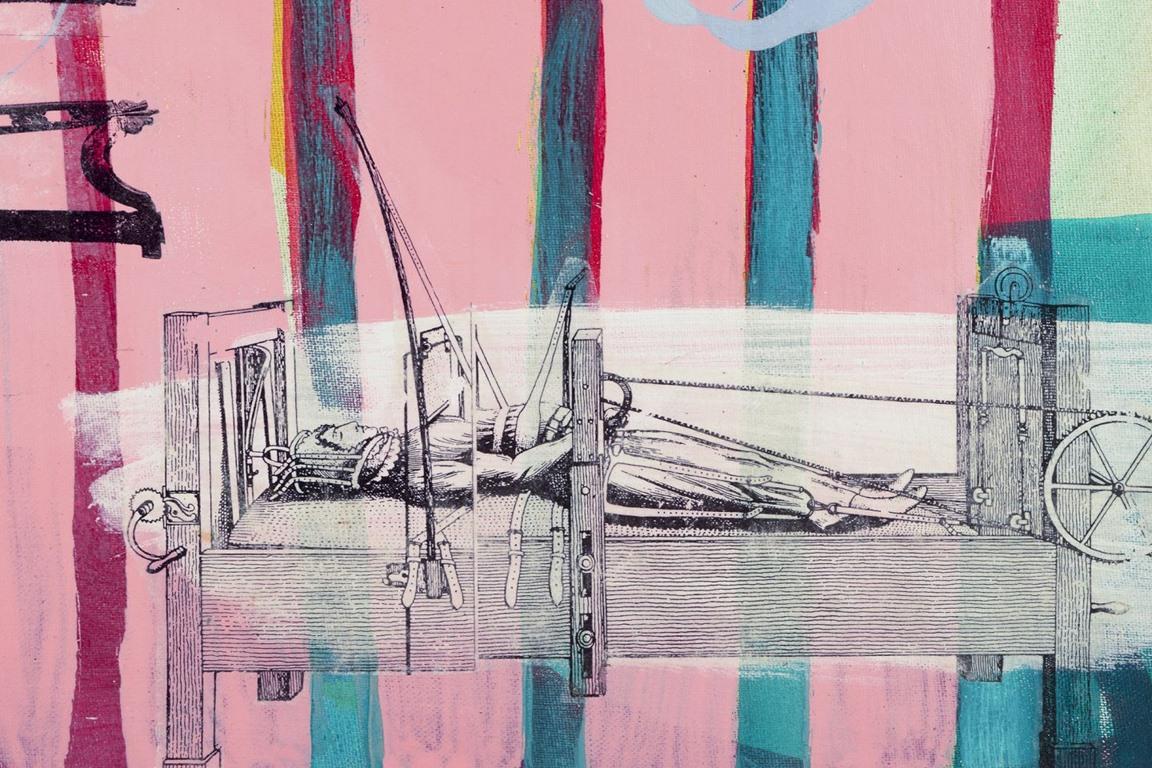 20th Century Unknown artist. Mixed media. Abstract composition. For Sale
