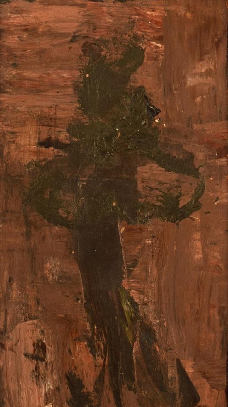 Modern Unknown Artist, Oil on Board, Abstract Portrait, 1960s