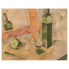 Vintage Unknown Artist, Oil on Board, Modernist Still Life, 1960s / 70s