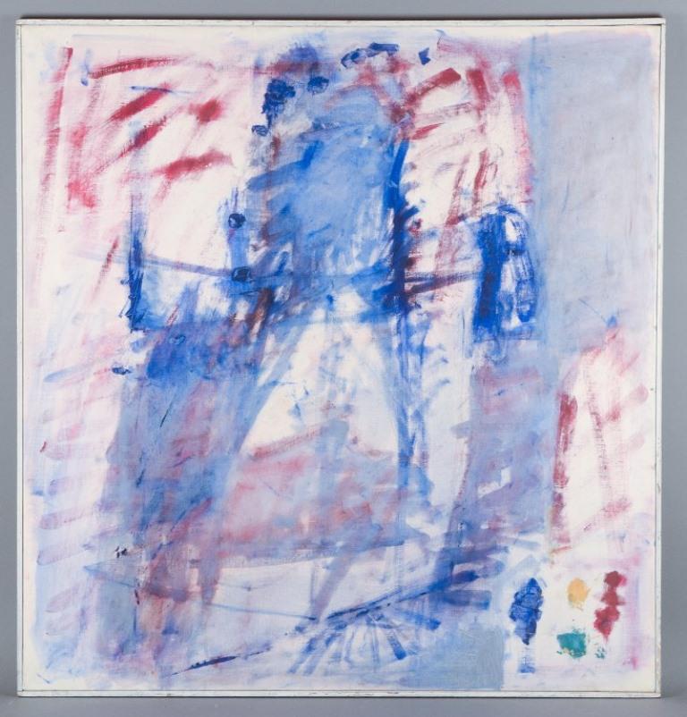 Unknown artist, oil on canvas.
Abstract composition.
Approximately from the 1980s.
In perfect condition.
Dimensions: W 98.0 cm x H 102.5 cm.
Total dimensions: W 99.0 cm x H 103.5 cm.