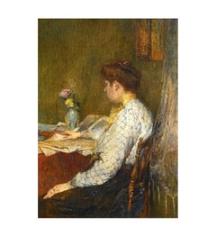 Woman reading, oil on canvas, circa 1896