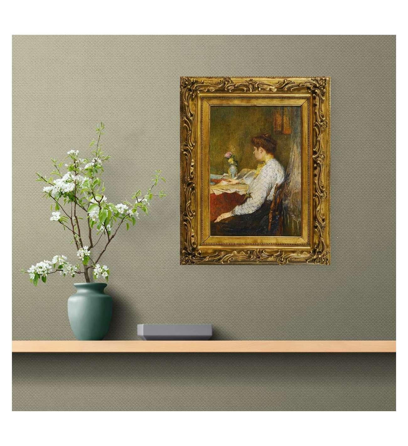 Femme lisant, huile sur toile, vers 1896 en vente 4