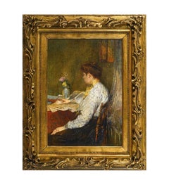 Mujer leyendo, óleo sobre lienzo, hacia 1896