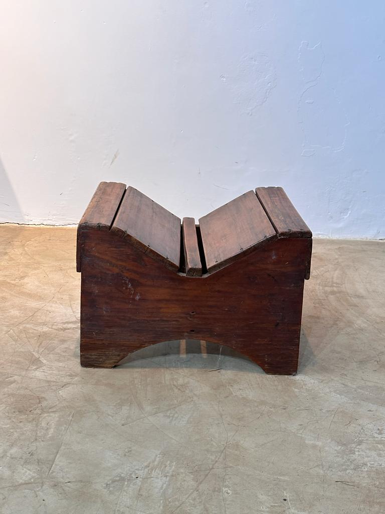 Rustic Unknown Designer. 19th Century Brazilian Bench in Wood For Sale