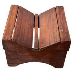 Antique Unknown Designer. 19th Century Brazilian Bench in Wood