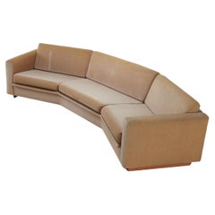 Italian Large Octagonal Velvet Sofa, c1970s