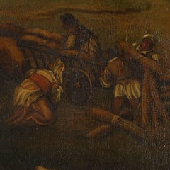 Bucolic Scene School of Bassano Oil on Canvas 16th Century