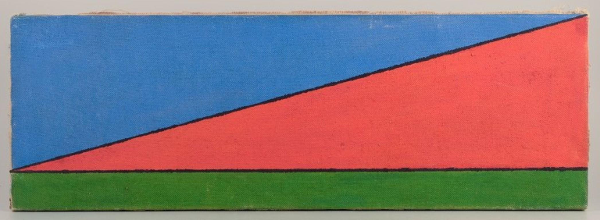 Artista europeo sconosciuto. Olio su tela.
Motivo astratto.
Metà del XX secolo.
Senza segno.
Senza cornice.
In ottime condizioni.
Dimensioni: L 80,0 cm x H 27,0 cm.
