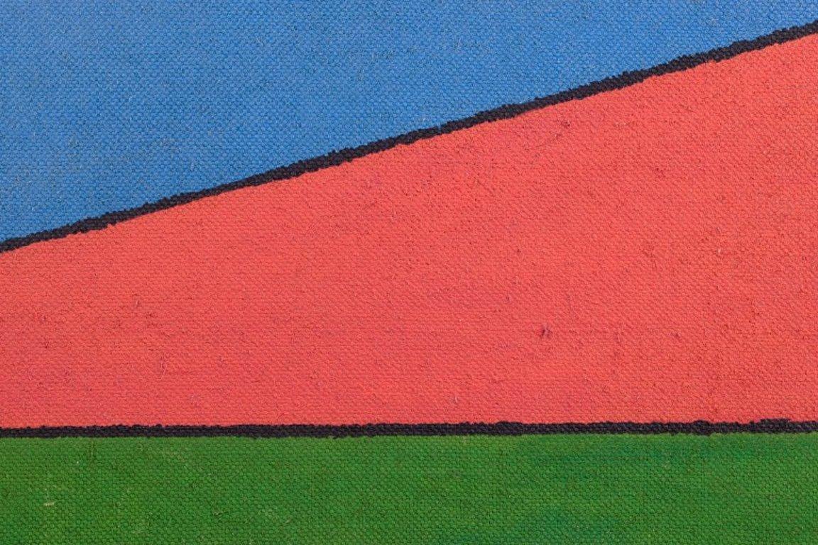 Sconosciuto Artista europeo sconosciuto. Olio su tela. Motivo astratto. Metà del XX secolo. in vendita