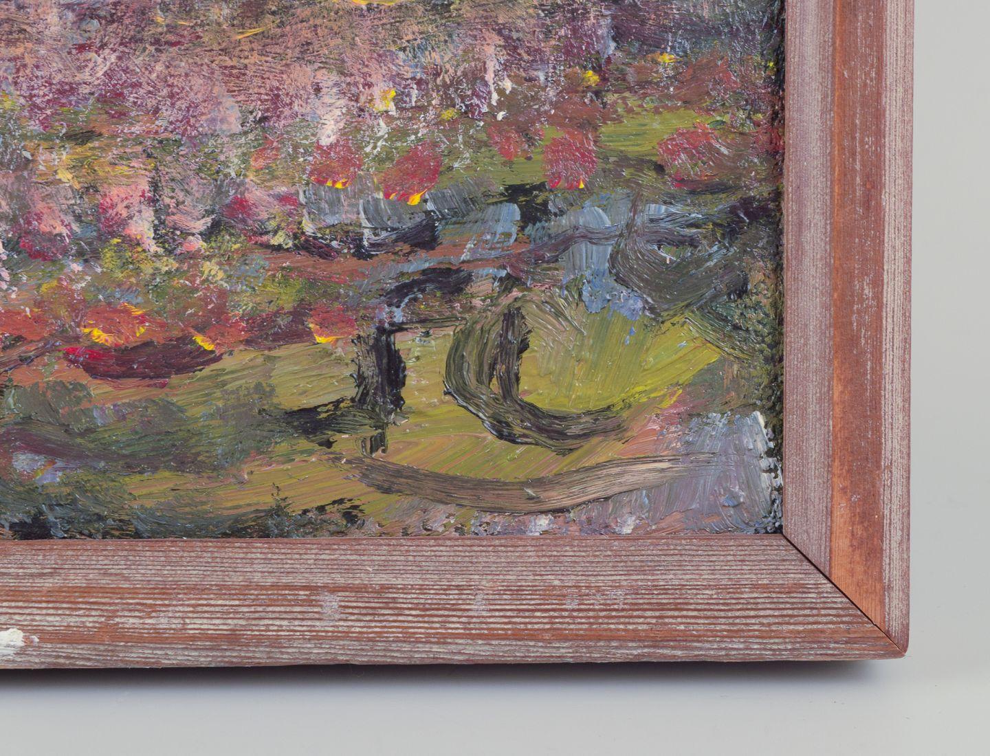 20ième siècle Artistics européens inconnus. Huile sur toile. Motif de matador dans une arène de corrida. en vente