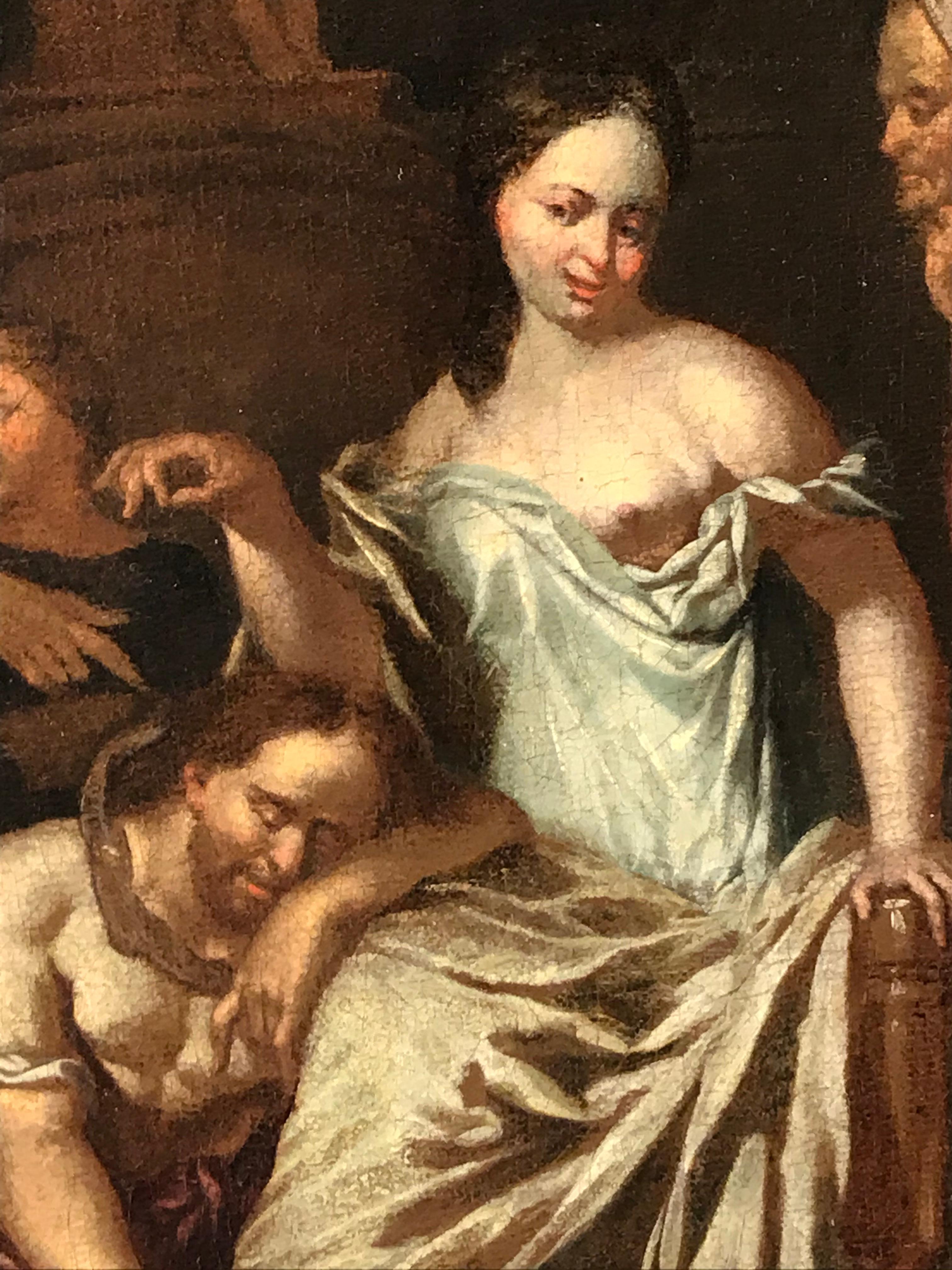 Unknown Flemish artist, 17th-18th century, “Judith and Holofernes”, oil on canvas 20.47 x 19.68 inches (52 x 50 cm) (lined), not signed. The painting comes from a Belgium private collection.