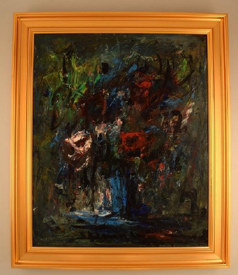 Unknown French artist. Oil on canvas. Abstract composition. 
